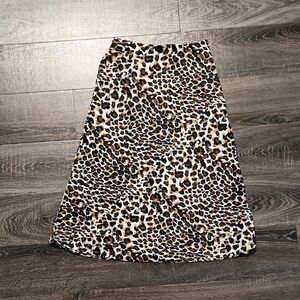 💋 Express silky Leopard print Midi Skirt 💋